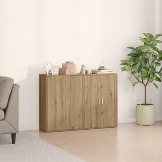 Berkfield Home Sideboards 2 pcs Artisan Oak 60x31x84 cm Engineered Wood | Size: 60 x 31 x 84 cm