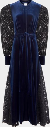 Loretta Caponi Melissa Velvet Long Dress