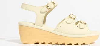 Cherokee Womens Stevie Mid Beep Sandal In Bone