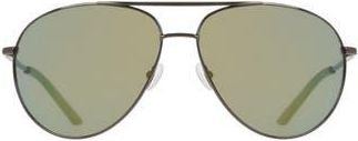 Nike Chance 61mm Mirrored Aviator Sunglasses in Satin Gunmetal /Yellow Mirror at Nordstrom Rack