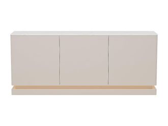 VENTE-UNIQUE.COM Aparador efecto madera beige, blanco