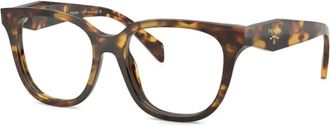 Prada Glasses, female, Brown, 53 MM, Butterfly Eyeglasses