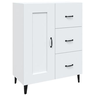 vidaXL Aparador De Madera Contrachapada Blanco 69,5x34x90 Cm Vidaxl