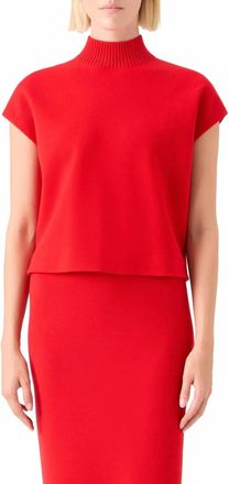 Akris Milano Knit Sweater In Bright Red