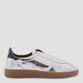 Puraai Silver Leather Sneakers