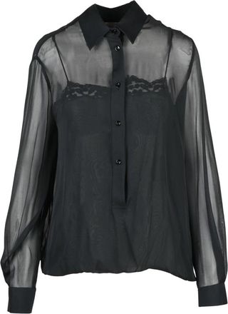 Semicouture Blouse in voile - Dames - Blouses - Zwart - M - Overhemden