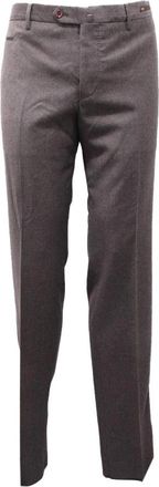 PT01 Wollen Broek Slim Fit Gekleurde Knopen - Heren - Straight fit broeken - Grijs - 4XL - Wol - Broeken