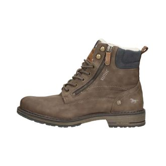 Mustang Veterschoenen Hoog - Heren - Winterlaarzen - Bruin - 45 EU - Leer - Schoenen