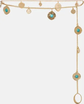 Os&eacute;ree Os&eacute;ree Embellished chain belt