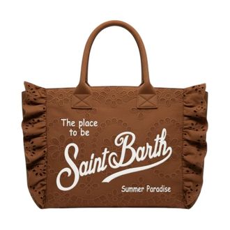 MC2 Saint Barth Tote Bags, female, Brown, Size: ONE SIZE Colette Volant N Hand Bag With Sangallo Shoulder Strap