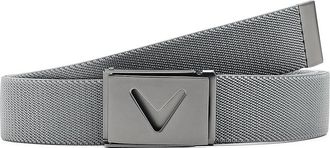 Callaway V-logo Web Belt Mens Belts Griffin Grey, Polyester/Polypropylene