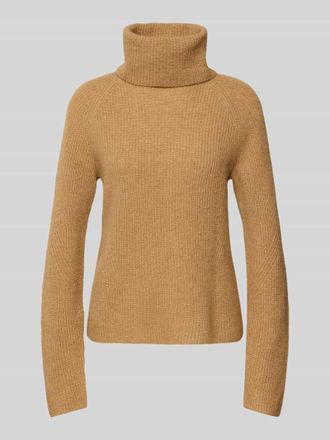 Boss Orange by Hugo Boss BOSS Orange Regular Fit Rollkragenpullover aus Woll-Alpaka-Mix Modell FALODINA in Beige, Gr&ouml;&szlig;e S