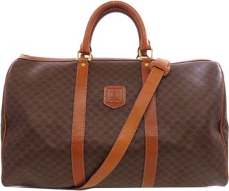 Celine Brown Pvc Boston Bag (Pre-Owned)