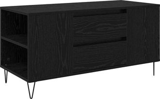 vidaXL Mesa De Caf&eacute; Con Caj&oacute;n Roble Negro 102 X 44,5 X 50 Cm Vidaxl