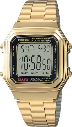 Casio Mens Gold Digital Stainless Steel Vintage Classic Watch - A-178WGA-1A