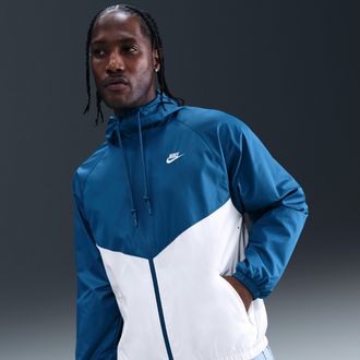Nike Mens Windrunner Lined Jacket in Blue | HV8369-476