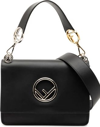 Fendi Borsa a tracolla Kan I F in pelle liscia 2010-2025 - Nero