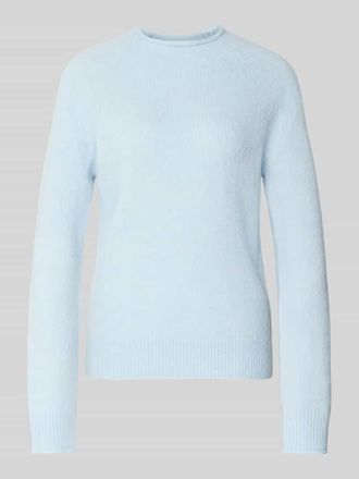 Boss Orange by Hugo Boss BOSS Orange Regular Fit Strickpullover aus Woll-Mix mit Alpaka Modell C_FESPERANASY in Hellblau, Gr&ouml;&szlig;e L