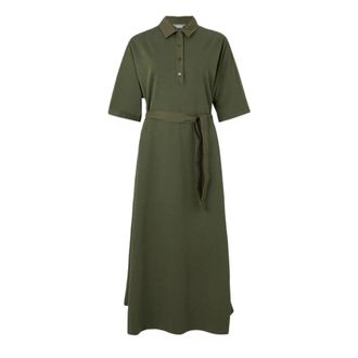 Max Mara Albero Jurk - Dames - Casual kleedjes - Groen - XS - Katoen - Kleedjes