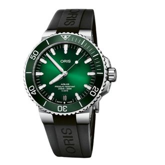 Oris Aquis Date Calibre 400 - Automatisch Groene Wijzerplaat - Dames - Horloges - Groen - ONE Size - Accessoires