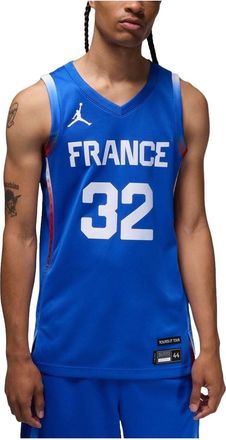 Nike Jordan Air Jordan Victor Wembanyama France Limited Road Basketball Replica Jersey Royal White HF7308-405