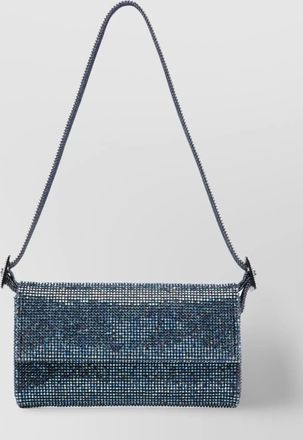 Benedetta Bruzziches crystal-embellished clutch bag with adjustable strap