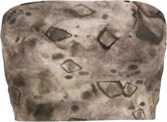 Cortana Ryo- bikini bandeau diamantprint- - Dames - Bikinis - Grijs - L - Badmode
