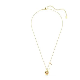 Swarovski Idyllia Hart & Sleutel Ketting - Dames - Kettingen - Geel - ONE Size - Accessoires