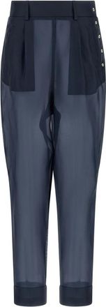 JEJIA Giulio Silk Broeken - Dames - Broeken - Blauw - S - Leer - Broeken