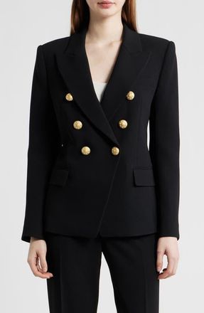 Kobi Halperin West Double Breasted Blazer in Black at Nordstrom, Size Xx-Large