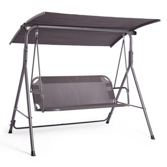 VonHaus 3 Person Textoline Swing Seat with Canopy