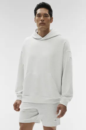 Alo | Double Take Hoodie in White Heather, Size: Medium