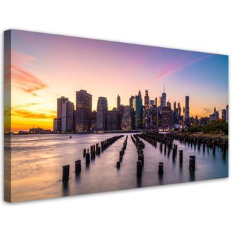 Feeby Impresi&oacute;n De Imagen, Paisaje Arquitect&oacute;nico De La Ciudad De Nueva York, 100x50