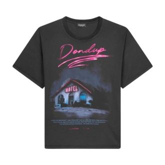 Dondup T-Shirts, female, Black, Size: L T-shirt