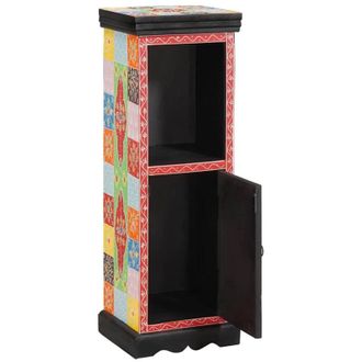 vidaXL Com&ograve; Multicolore 30 x 30 x 90 cm Legno massello di mango - Vidaxl