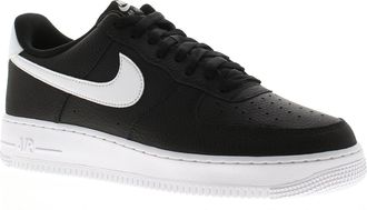 Nike Mens Trainers Air Force 1 07 an21 Leather Lace Up black white - Size UK 7.5