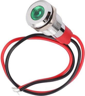 OEM Indicador Led Impermeable - Met&aacute;lico - Verde - Peque&ntilde;o - Con Cable - Componentes De Control Industrial - 10 Mm - Apto Para 220 V - Modelo A Color