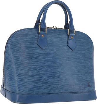 Louis Vuitton Alma Epi Leather Blue Leather Handbag (Pre-Owned)