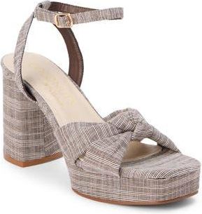 Matisse Footwear Platform Ankle Strap Sandal in Brown Stripe at Nordstrom Rack, Size 10
