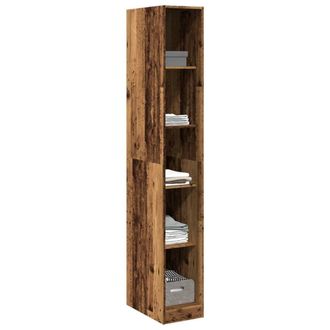 Berkfield Home Wardrobe Old Wood 30x50x200 cm Engineered Wood in Brown | Size: 30 x 50 x 200 cm