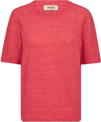 Mos Mosh MMThora Tejido de Cuello en V - Knitwear - Mujer - Rojo - XS