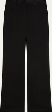 Theory Slim-Straight Satin Pants
