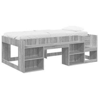 vidaXL Cama Infantil Con Almacenamiento Sonoma Gris 75 X 190 Cm Vidaxl