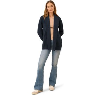 Pact Organic Cotton Airplane Wrap Cardigan in Midnight Blue at Nordstrom, Size X-Small