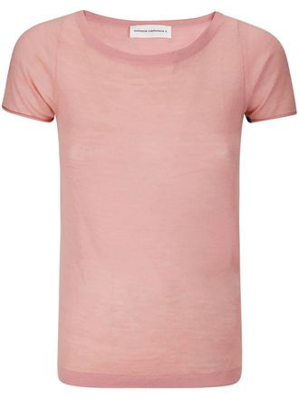 Extreme Cashmere T-shirt met boothals - Roze