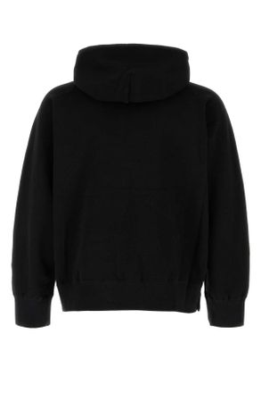 sacai Unisex Carhartt Wip Cotton Jersey Hoodie Black Felpe Sweater