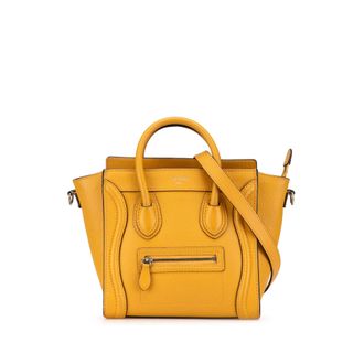 Celine Nano Luggage Totebag Gele Leren