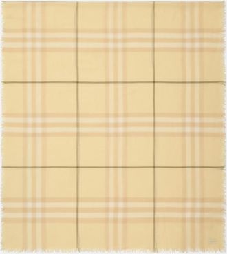 Burberry Wide Check Wool Scarf