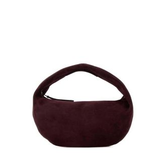 Khaite Aubergine Suede Oliva Shoulder Bag Rougenoir Borse A Mano
