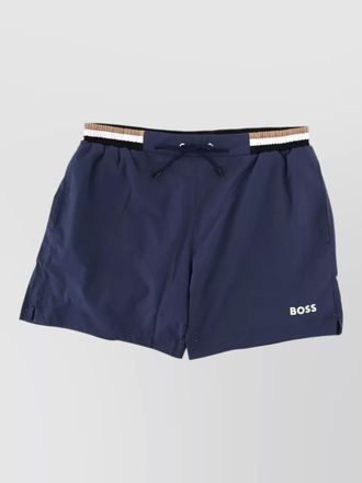 HUGO BOSS logo-print swim shorts